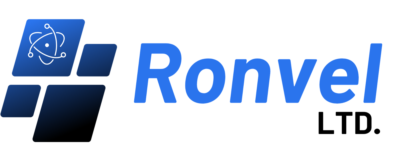 Blue Simple Modern Electronic Logo